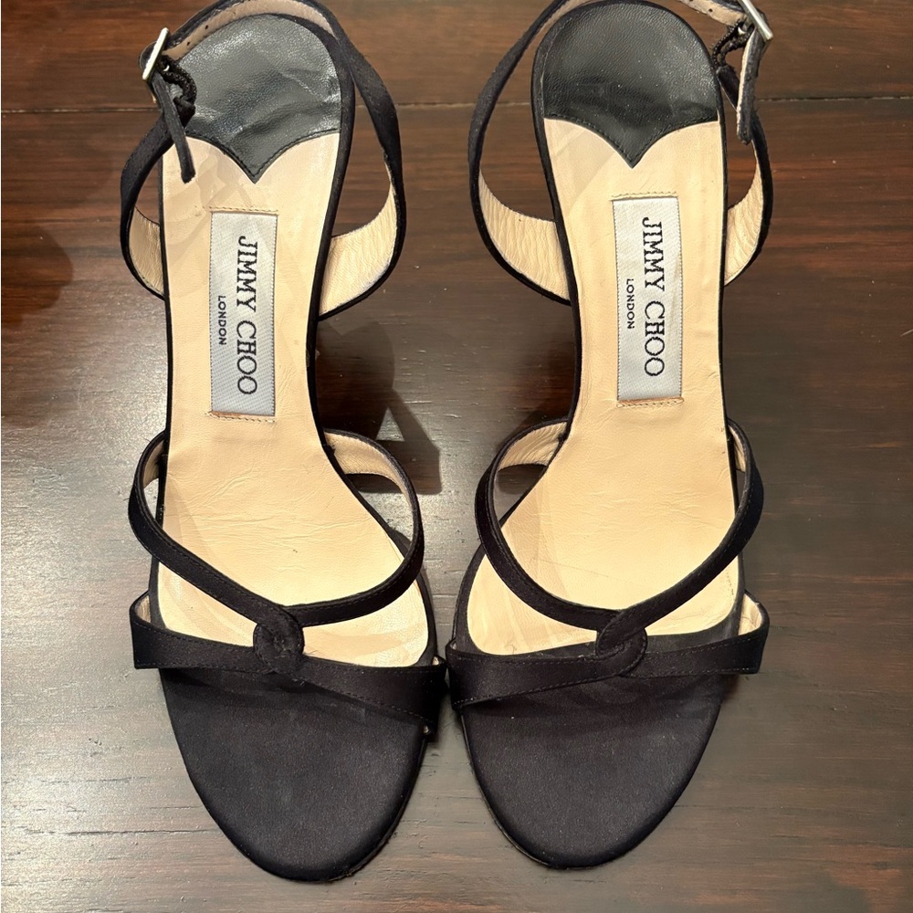 Jimmy Choo Black High Heel Strappy Heels